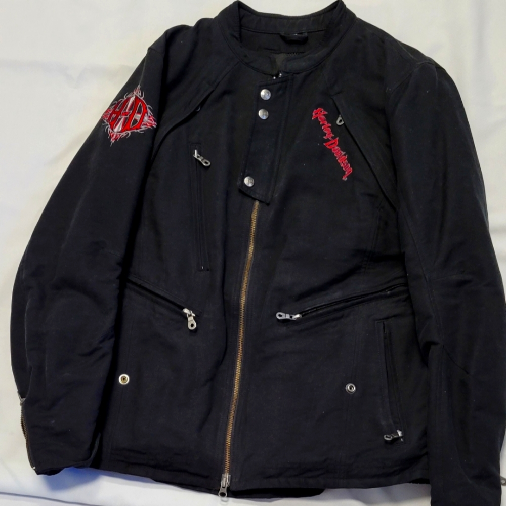 Harley-Davidson Black Utility Jacket with Red Details